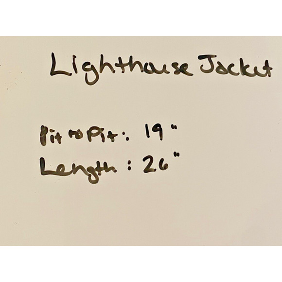 Lighthouse Tapestry Coat Jacket Christmas Art to Wear Grandmacore Size Small Vtg - Picture 15 of 16